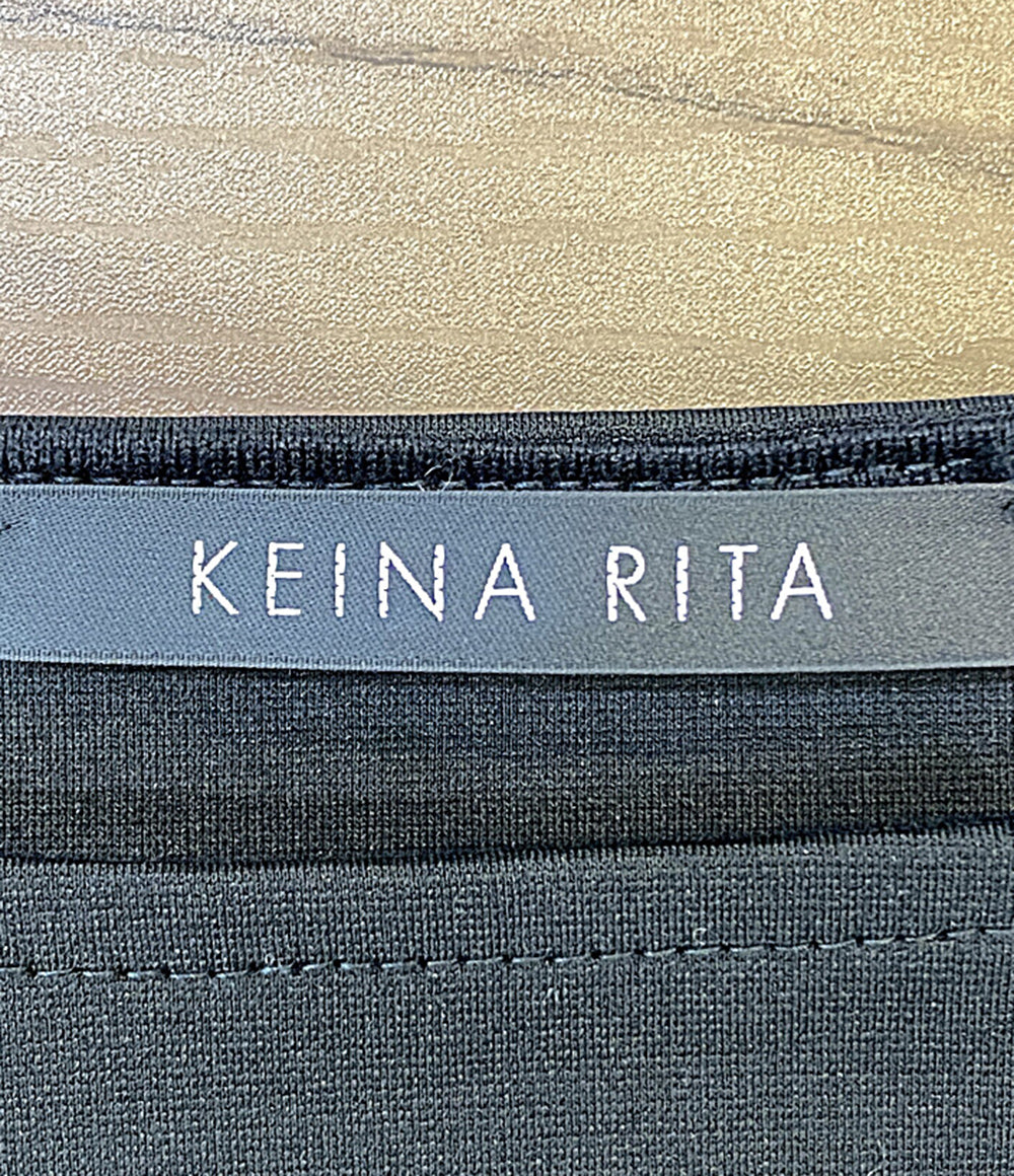 美品 KEINA RITA ケイナリタ 長袖ワンピース ブラック KC243-002 レディース SIZE F