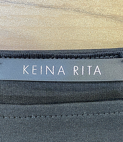 美品 KEINA RITA ケイナリタ 長袖ワンピース ブラック KC243-002 レディース SIZE F
