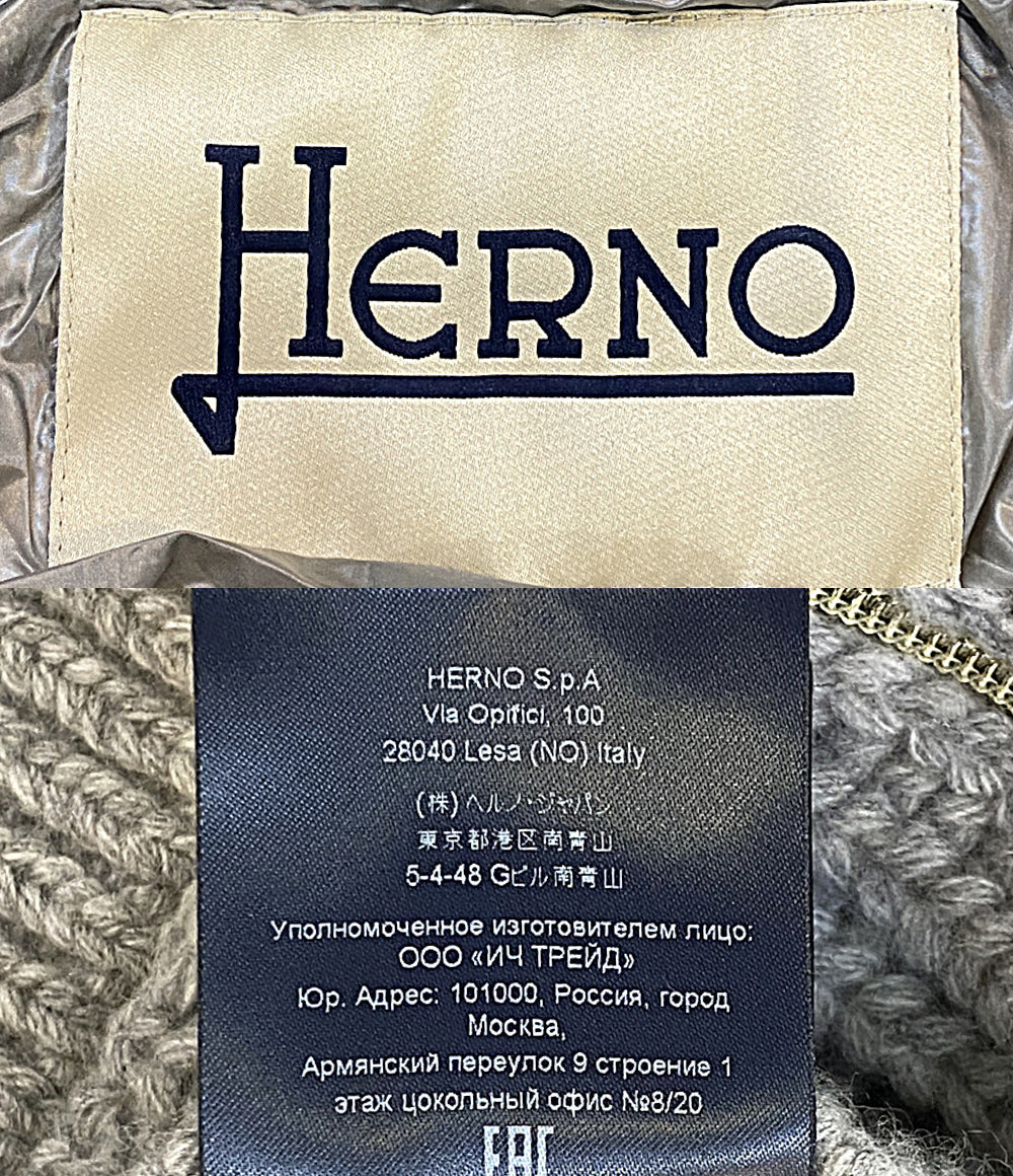 HERNO ダウンジャケット ニット 76082-74098-3 レディース SIZE 38 ヘルノ