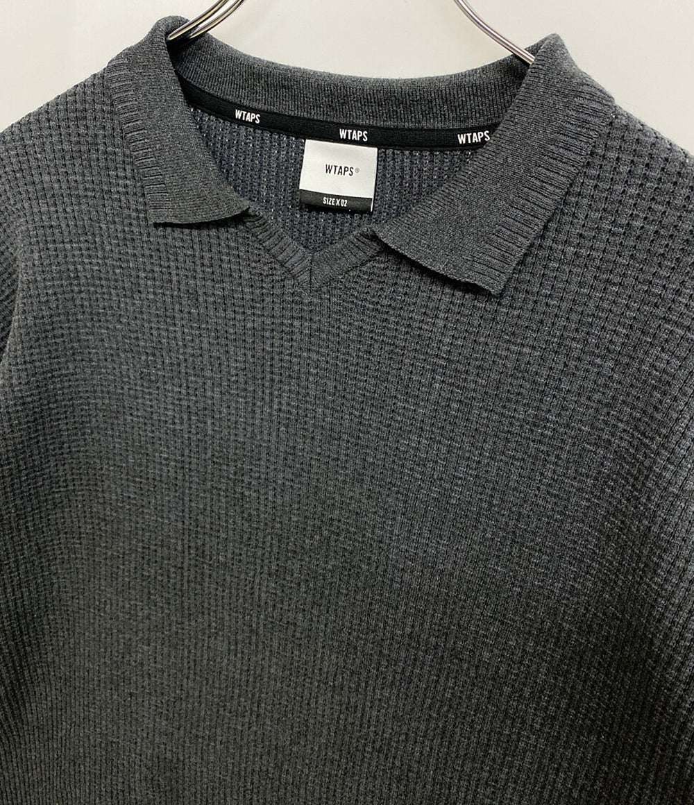 WTAPS 半袖ニット グレー メンズ SIZE 02 ダブルタップス