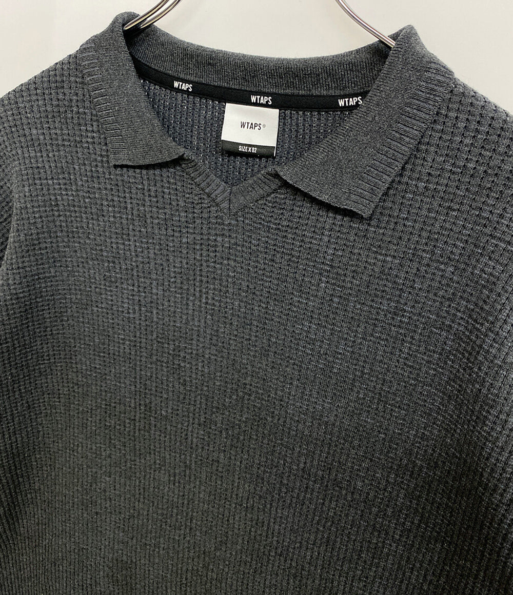 WTAPS 半袖ニット グレー メンズ SIZE 02 ダブルタップス