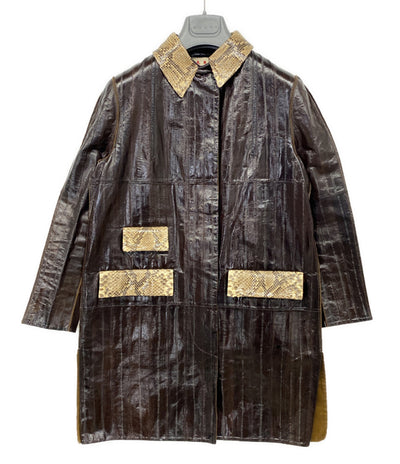 MARNI レザーコート パイソン レディース SIZE 38 マルニ