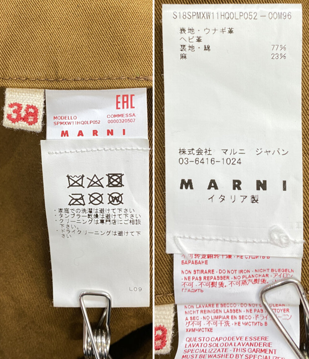 MARNI レザーコート パイソン レディース SIZE 38 マルニ – Rehello by