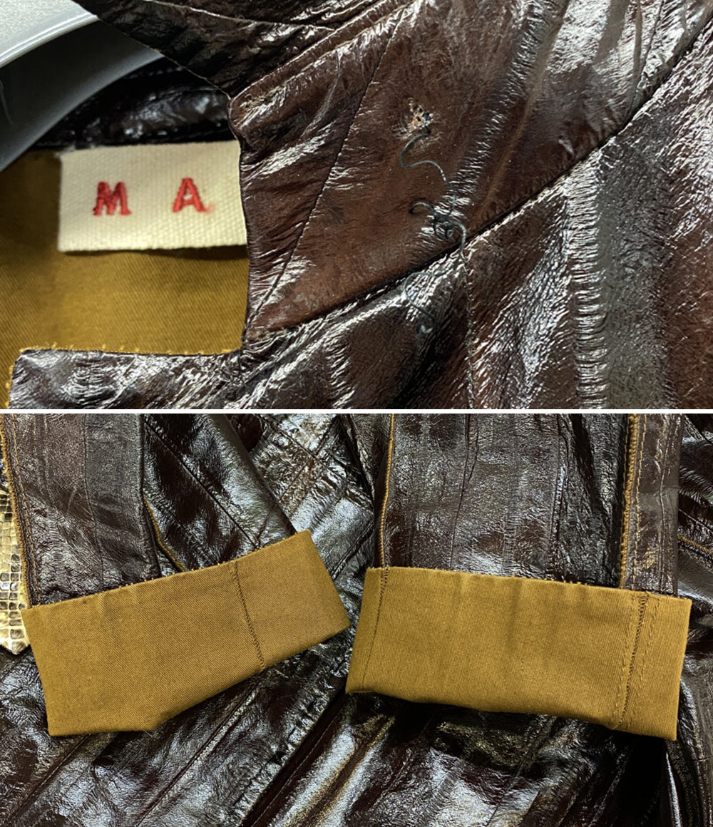 MARNI レザーコート パイソン レディース SIZE 38 マルニ – Rehello by