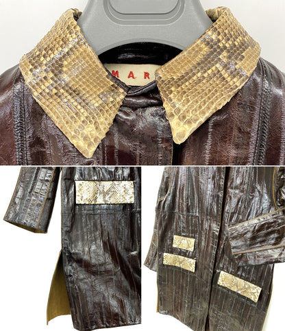 MARNI レザーコート パイソン レディース SIZE 38 マルニ