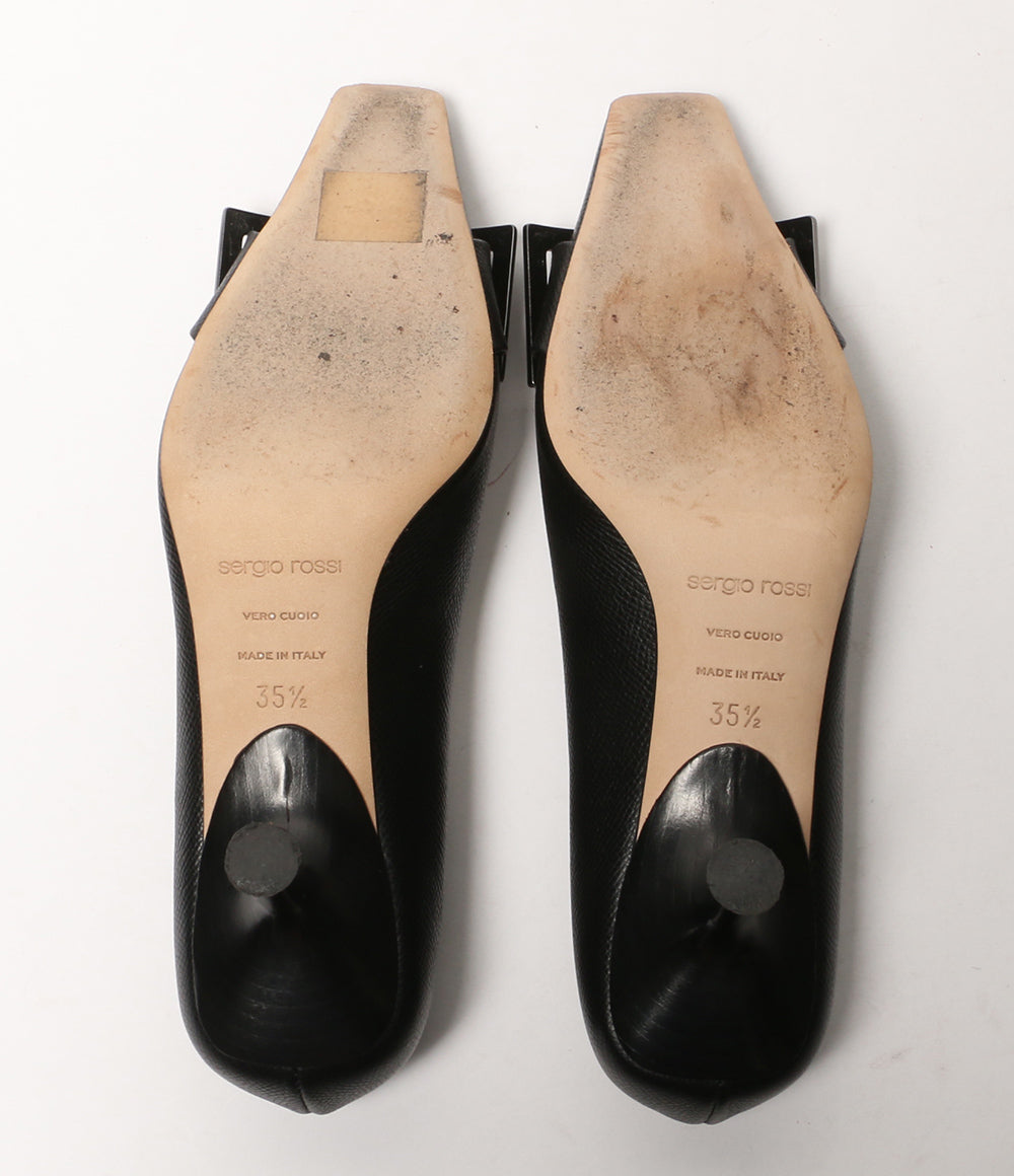 Sergio Rossi スクエアバックルパンプス A90530 レディース SIZE 35.5 セルジオロッシ