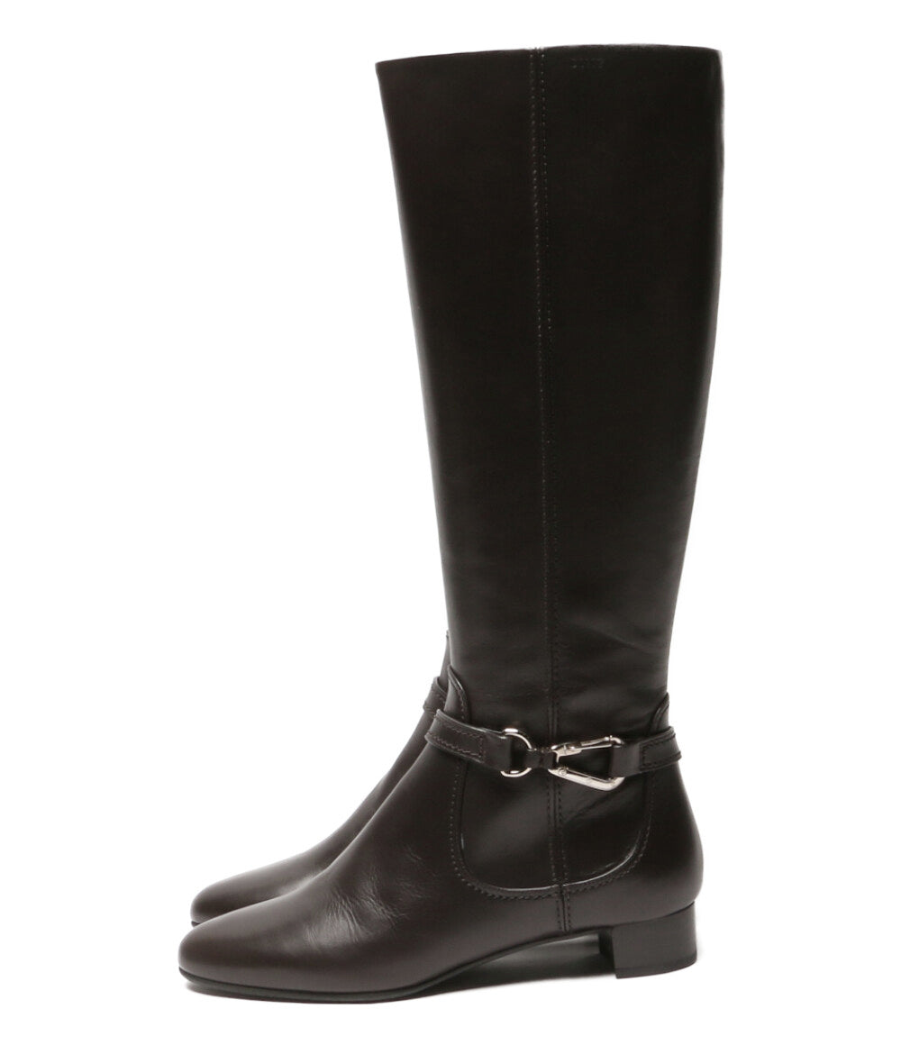 BALLY ブーツ ブラウン ベルト付き レディース SIZE 38 バリー
