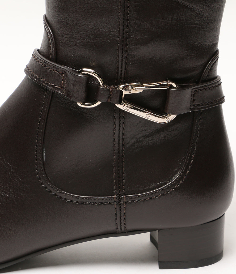 BALLY ブーツ ブラウン ベルト付き レディース SIZE 38 バリー