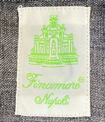FINAMORE NAPOLI グレー 長袖シャツワンピース 30299-1 レディース SIZE 40 フィナモレ