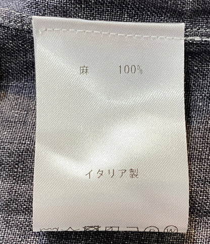 FINAMORE NAPOLI グレー 長袖シャツワンピース 30299-1 レディース SIZE 40 フィナモレ