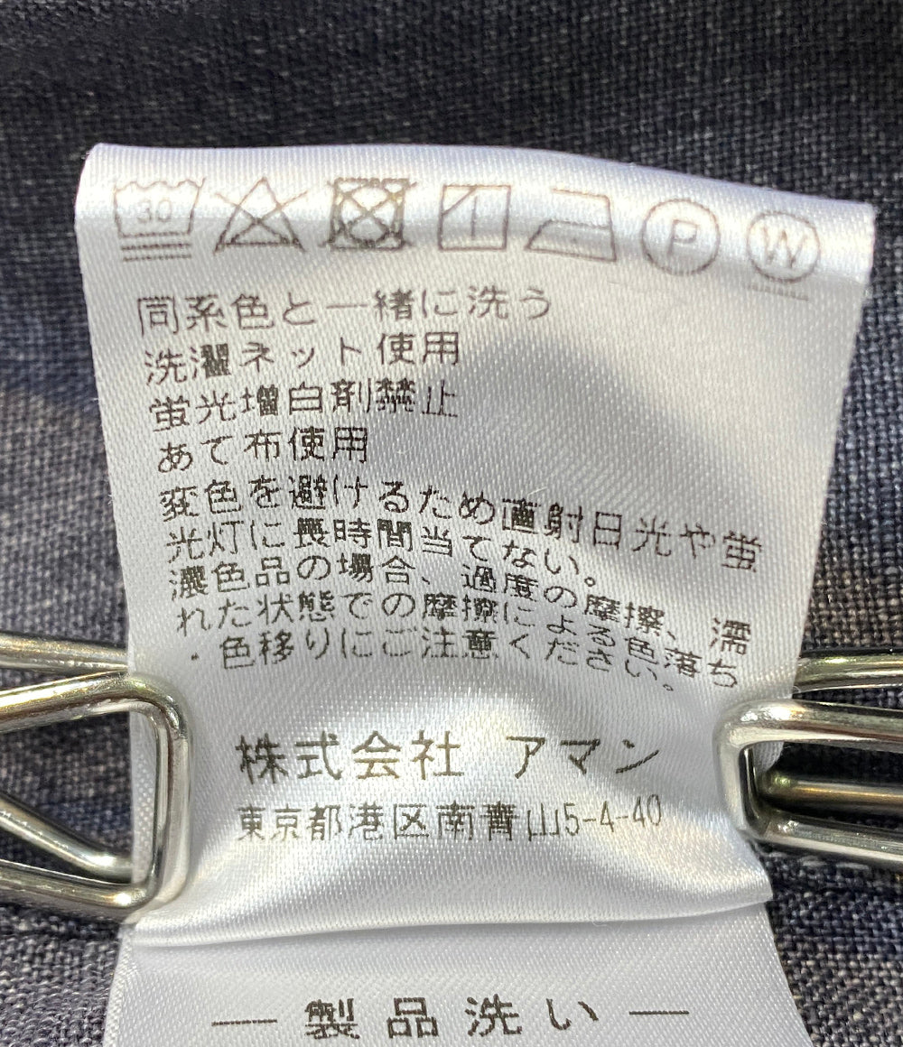 FINAMORE NAPOLI グレー 長袖シャツワンピース 30299-1 レディース SIZE 40 フィナモレ