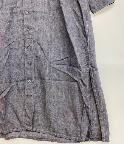 FINAMORE NAPOLI グレー 長袖シャツワンピース 30299-1 レディース SIZE 40 フィナモレ