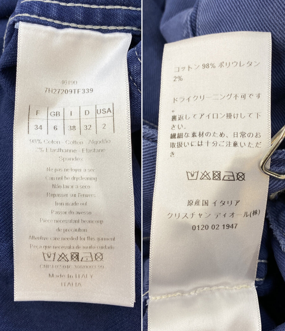 Christian Dior ジャケット デニムジャケット ユーズド加工 レディース SIZE 34 クリスチャンディオール