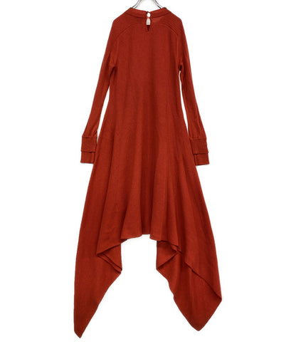 Alexander Mcqueen ワンピース レッド ニット素材 ビジュー 2020 633716 レディース SIZE M アレキサンダーマックイーン