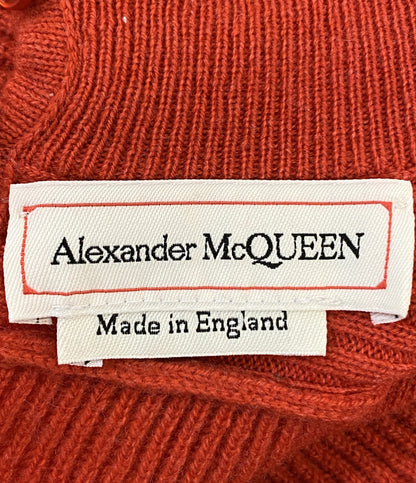 Alexander Mcqueen ワンピース レッド ニット素材 ビジュー 2020 633716 レディース SIZE M アレキサンダーマックイーン