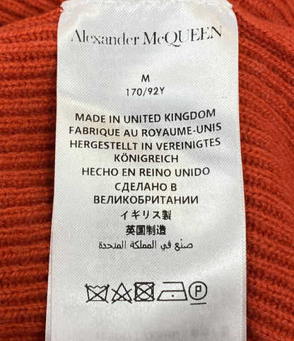 Alexander Mcqueen ワンピース レッド ニット素材 ビジュー 2020 633716 レディース SIZE M アレキサンダーマックイーン