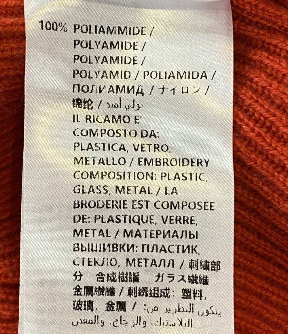 Alexander Mcqueen ワンピース レッド ニット素材 ビジュー 2020 633716 レディース SIZE M アレキサンダーマックイーン