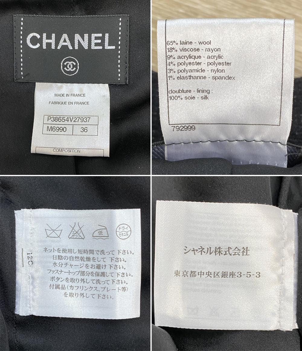 CHANEL ツイードワンピース ブラック P38654V27937 レディース SIZE 36 シャネル