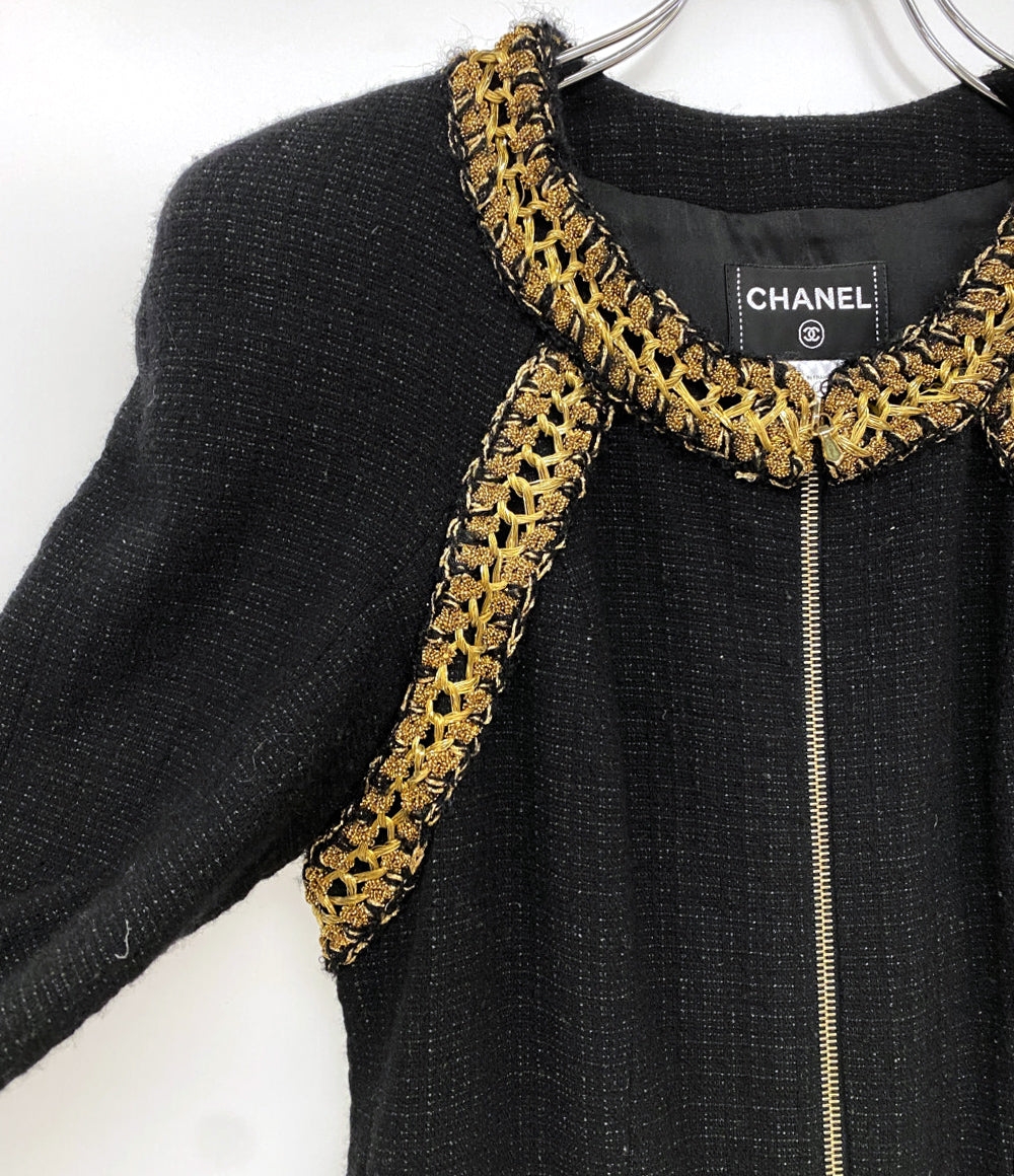 CHANEL ツイードワンピース ブラック P38654V27937 レディース SIZE 36 シャネル