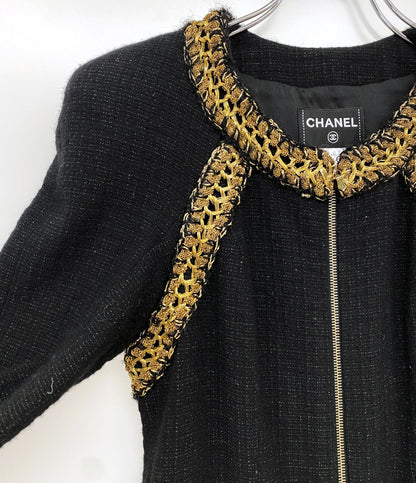 CHANEL ツイードワンピース ブラック P38654V27937 レディース SIZE 36 シャネル