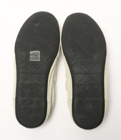 PRADA コラプス Re-Nylon xスエード スニーカー アイボリー 1E959N レディース SIZE 37 プラダ