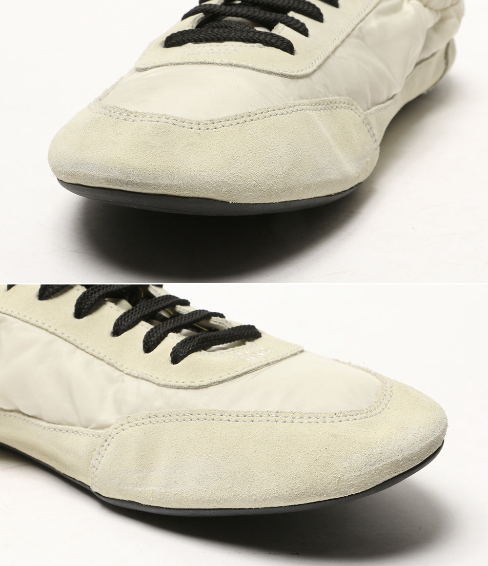 PRADA コラプス Re-Nylon xスエード スニーカー アイボリー 1E959N