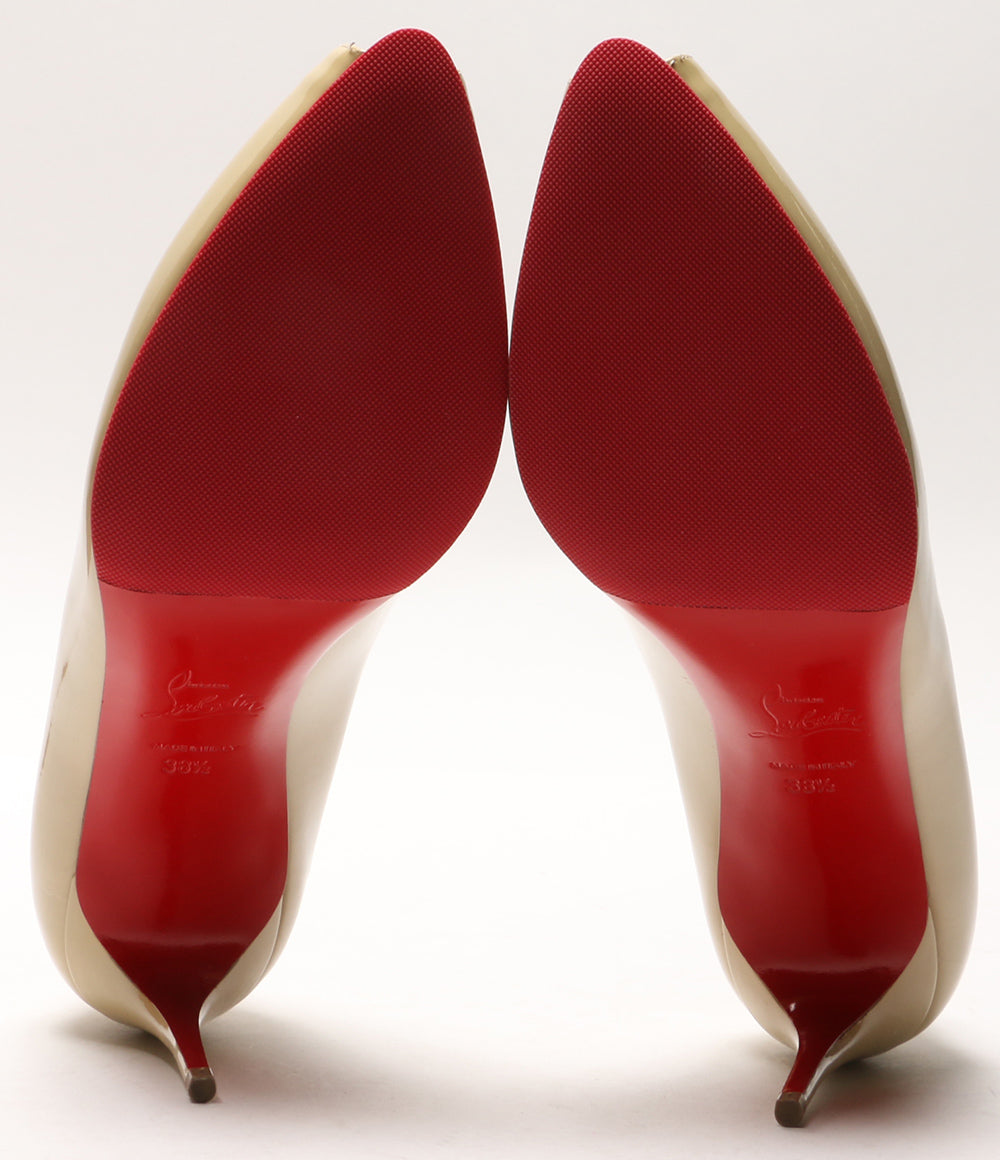 Christian Louboutin パンプス オープントゥー ベージュ レディース