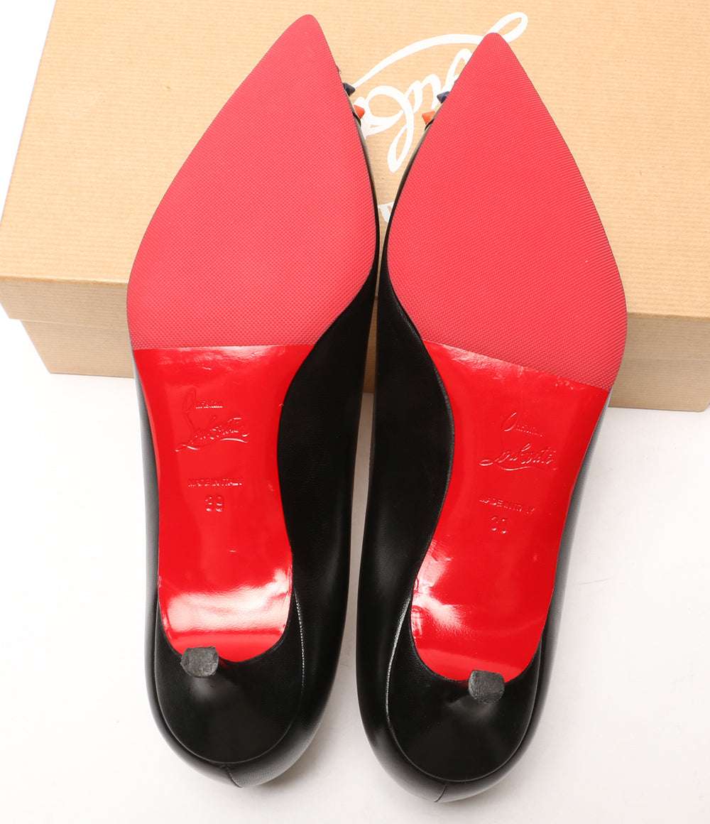 【美品】クリスチャン・ルブタン パンプス ヒール スタッツ ブラック サイズ39 Christian Louboutin パンプス スタッズ ブラック レディース SIZE 39