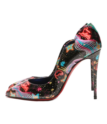 美品 Christian Louboutin パンプス ブラック マルチカラ- HOT CHICK 1230279 T912 レディース SIZE 37 クリスチャンルブタン