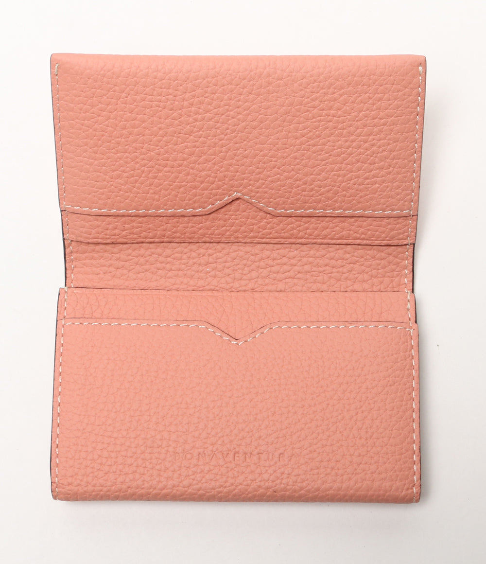 美品 BONAVENTURA ボナベンチュラ ビジネスカードケース コーラルピンク BBUT2-CP レディース