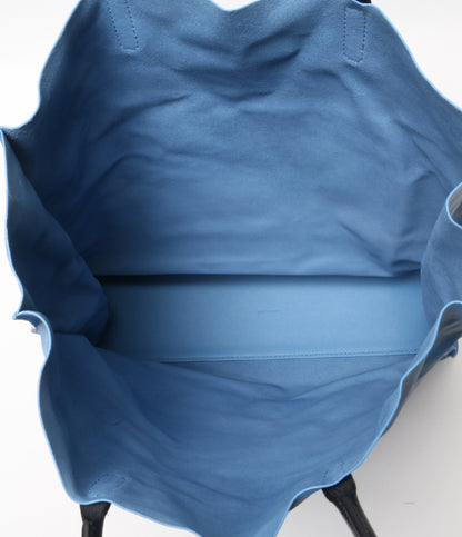 SMYTHSON トートバッグ レザー ブルー レディース スマイソン