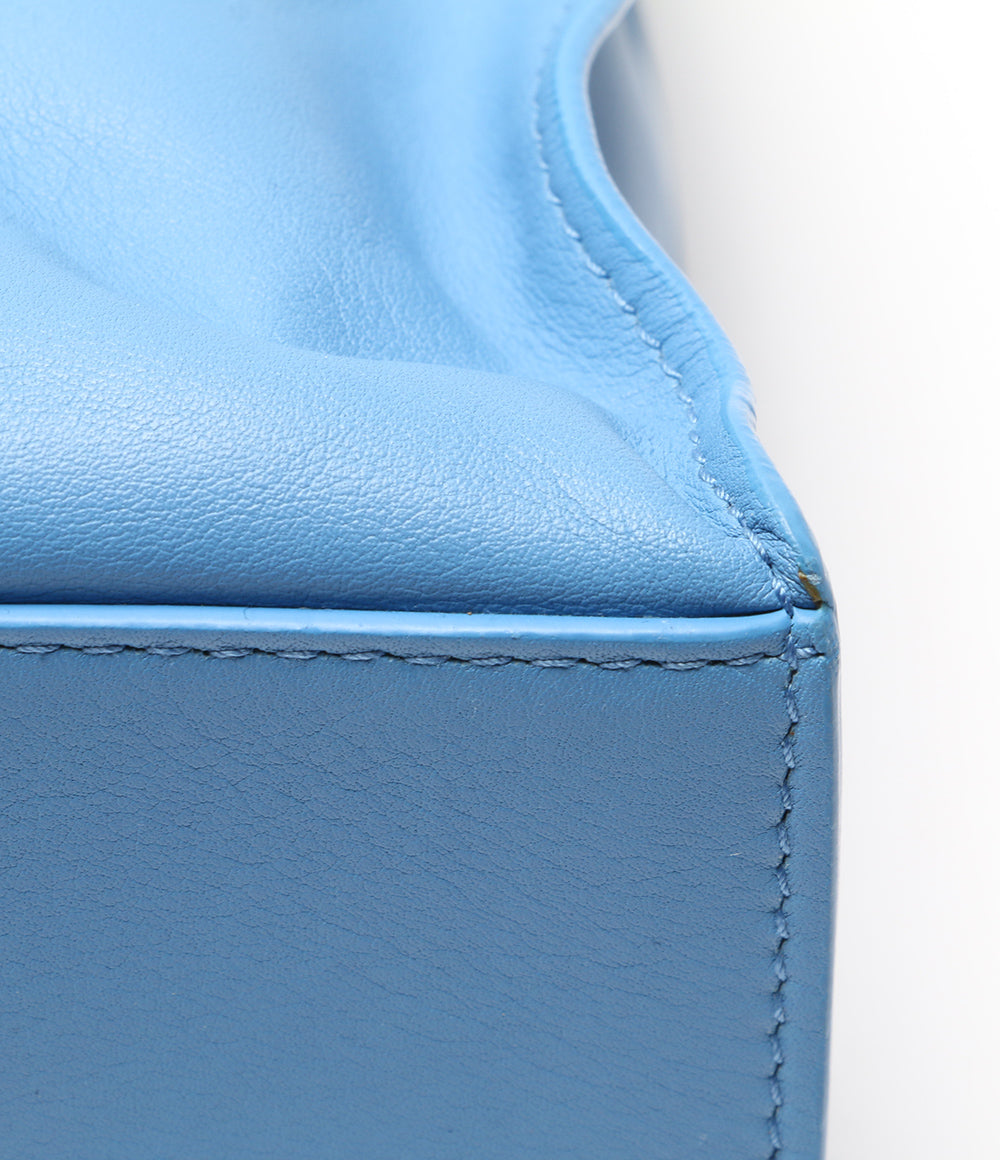 SMYTHSON トートバッグ レザー ブルー レディース スマイソン