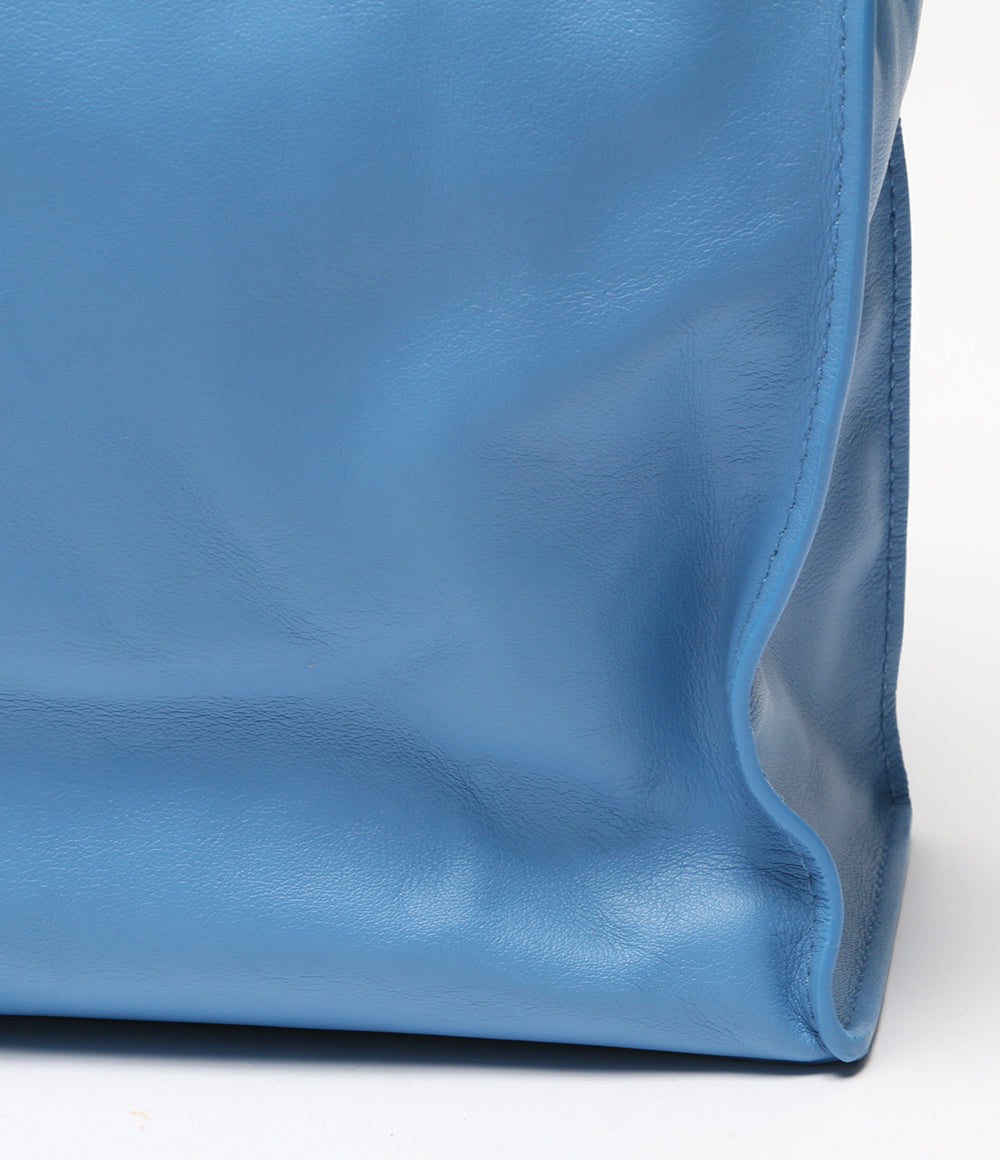 SMYTHSON トートバッグ レザー ブルー レディース スマイソン