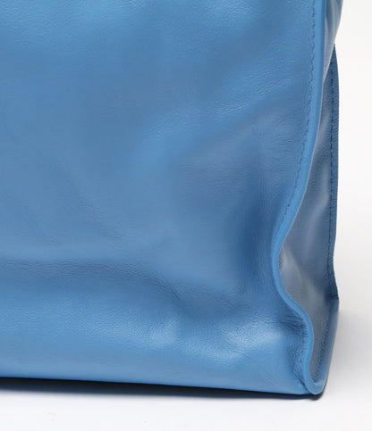 SMYTHSON トートバッグ レザー ブルー レディース スマイソン