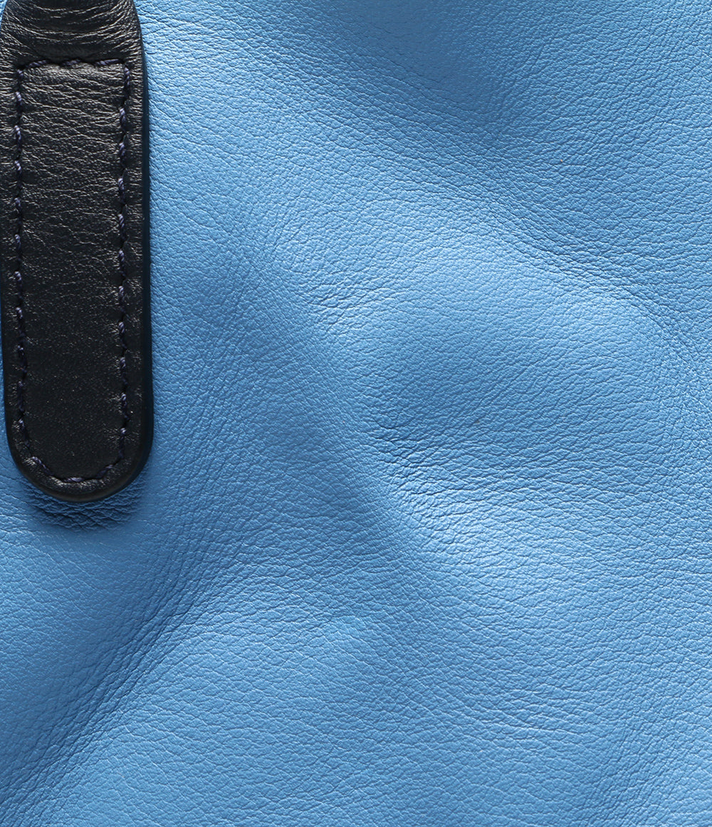 SMYTHSON トートバッグ レザー ブルー レディース スマイソン