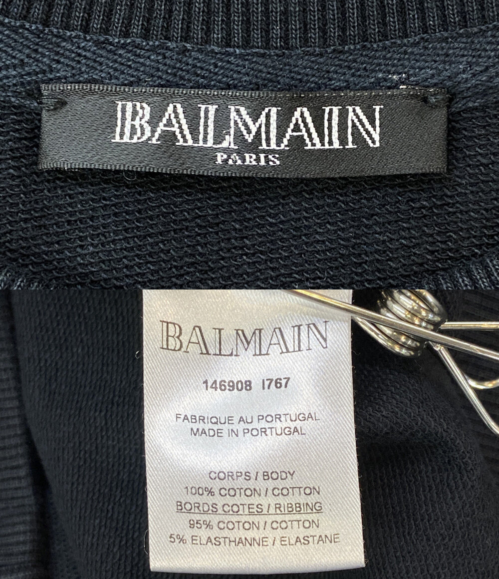 BALMAIN スウェットシャツ ブラック レディース SIZE 36 バルマン