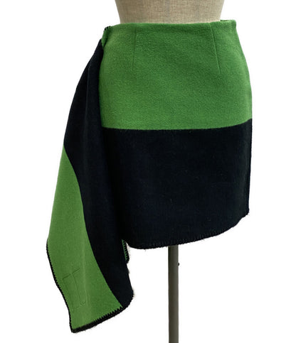 美品 Calvin klein スカート 205W39NYC ラフシモンズ PENDLETION ブラック×グリーン レディース SIZE US0 カルバンクライン