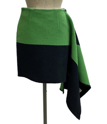 美品 Calvin klein スカート 205W39NYC ラフシモンズ PENDLETION ブラック×グリーン レディース SIZE US0 カルバンクライン