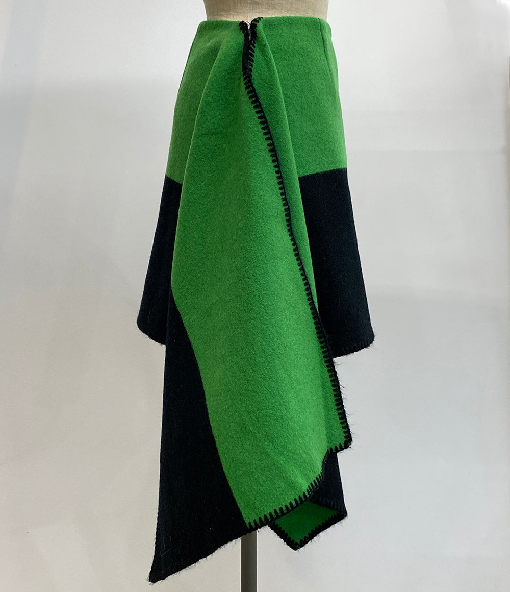 美品 Calvin klein スカート 205W39NYC ラフシモンズ PENDLETION ブラック×グリーン レディース SIZE US0 カルバンクライン