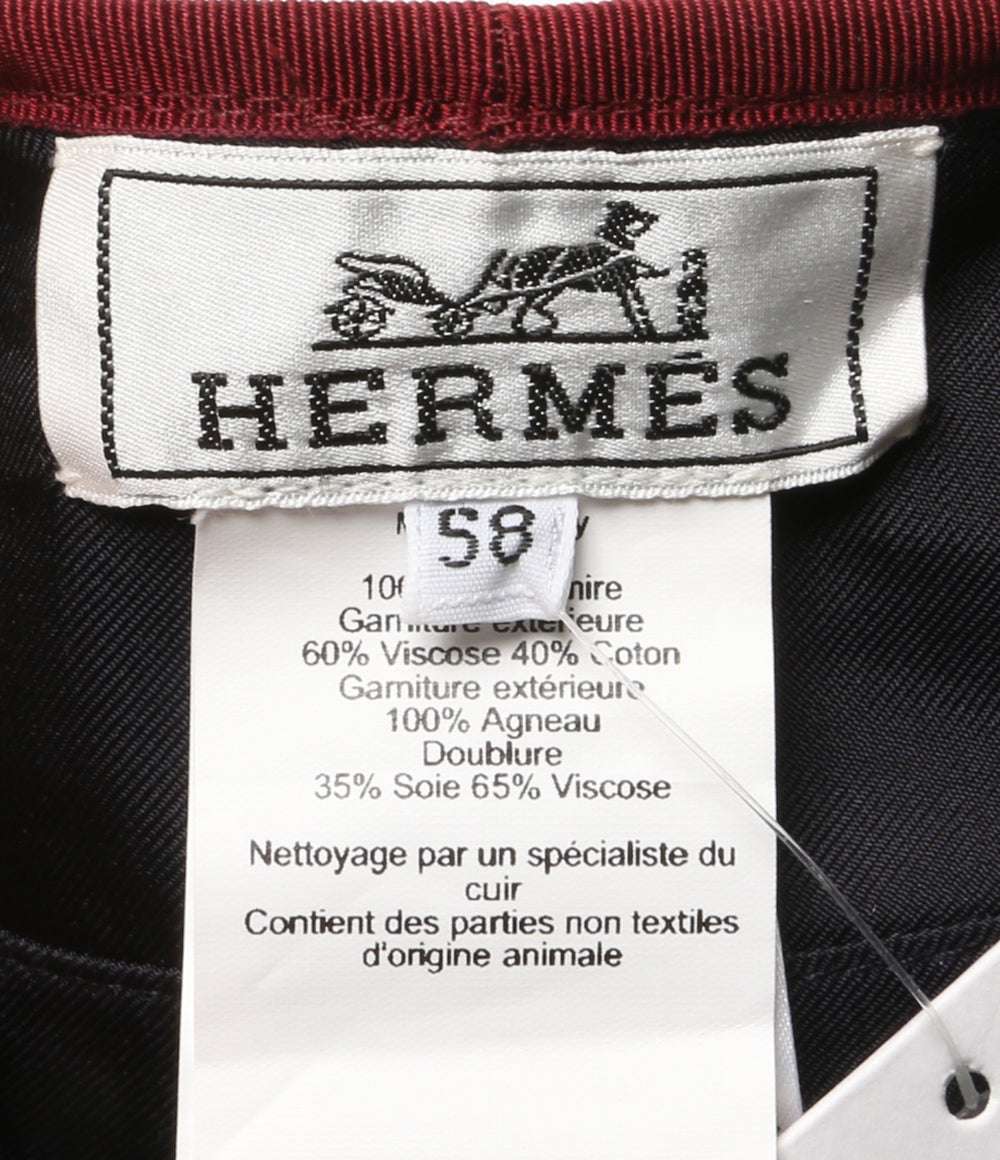 美品 HERMES ベレー帽 セリエ レディース SIZE 58 エルメス