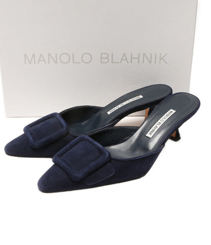 MANOLO BLAHNIK ミュール パンプス ヴェラリースエード レディース SIZE 36.5 マノロブラニク