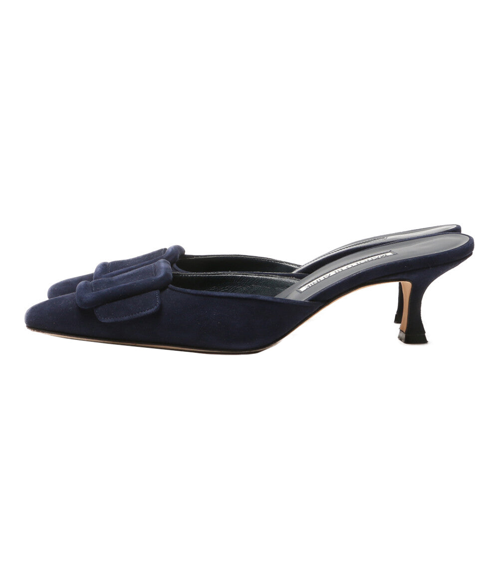 MANOLO BLAHNIK ミュール パンプス ヴェラリースエード レディース