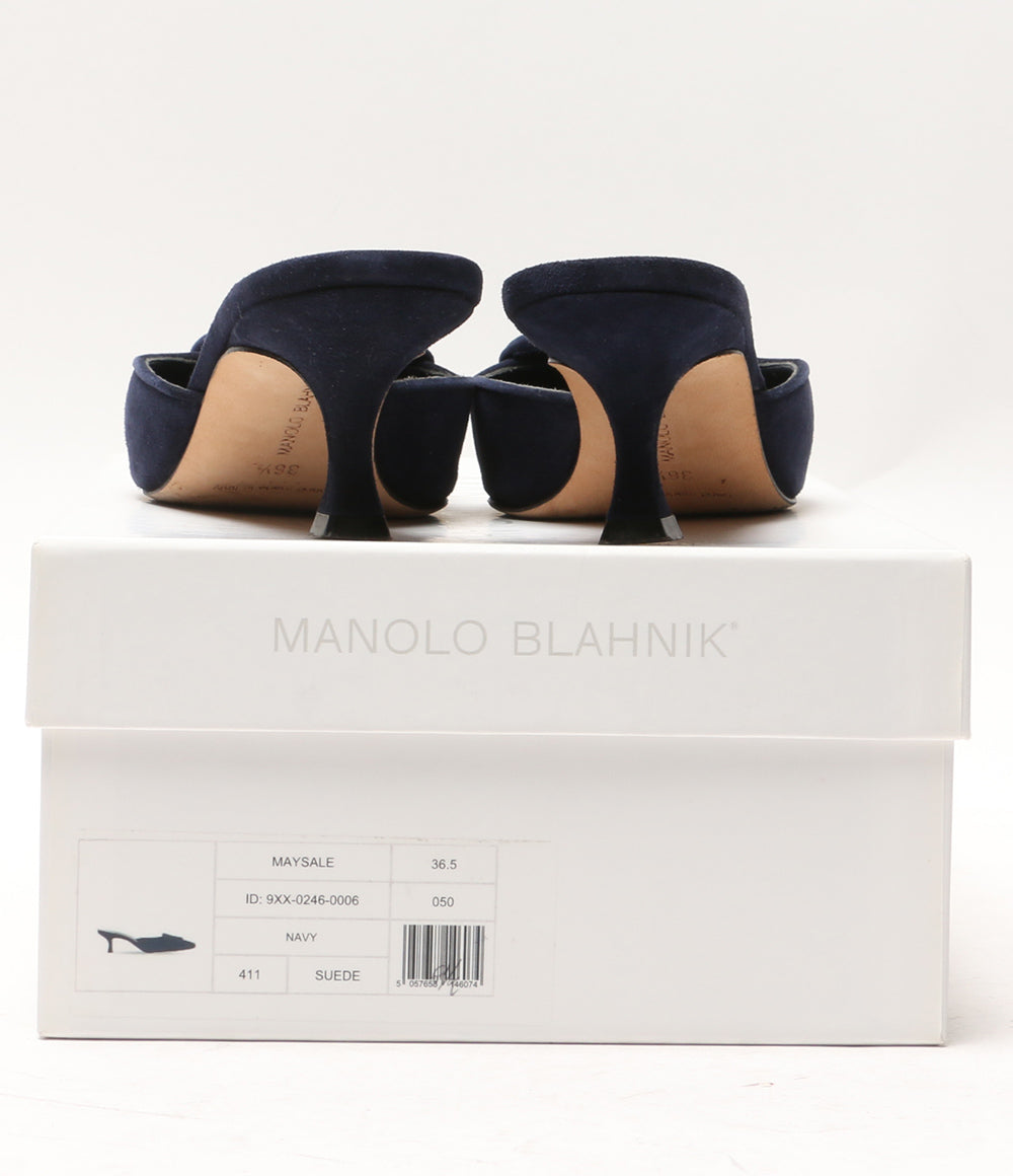MANOLO BLAHNIK ミュール パンプス ヴェラリースエード レディース SIZE 36.5 マノロブラニク