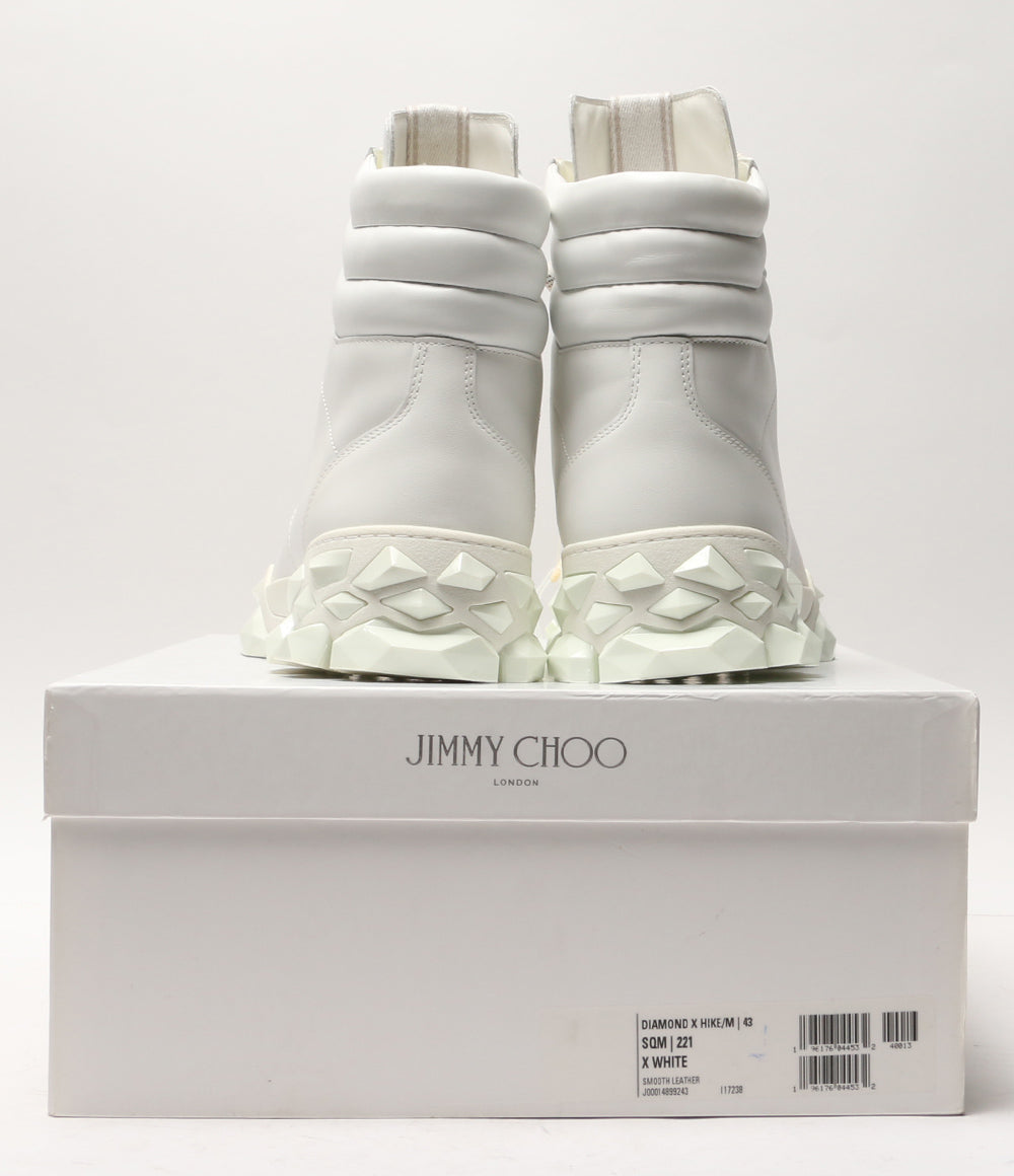 美品 JIMMY CHOO ブーツ Diamond Boots White メンズ SIZE 43 ジミーチュウ