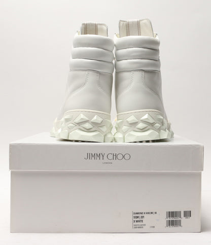 美品 JIMMY CHOO ブーツ Diamond Boots White メンズ SIZE 43 ジミーチュウ