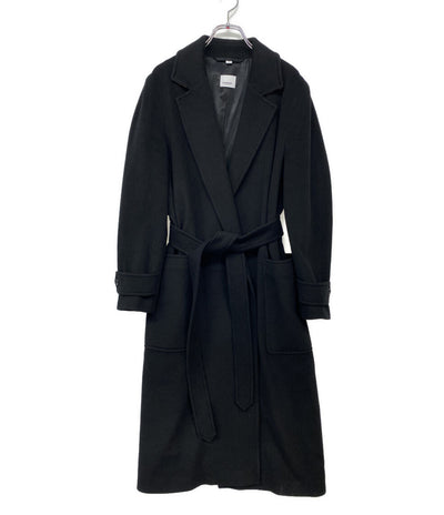 BURBERRY ガウンコート ブラック LONDON ENGLAND レディース SIZE 38 バーバリー
