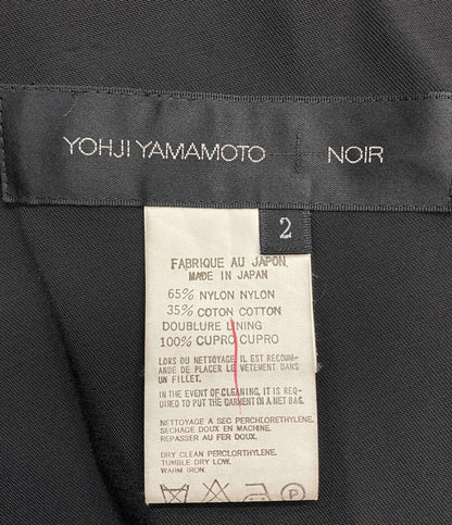 YOHJI YAMAMOTO +NOIR ナイロンロングコート ブラック NJ C16 606 レディース SIZE 2 ヨウジヤマモト プリュス ノアール