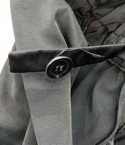 YOHJI YAMAMOTO +NOIR ナイロンロングコート ブラック NJ C16 606 レディース SIZE 2 ヨウジヤマモト プリュス ノアール