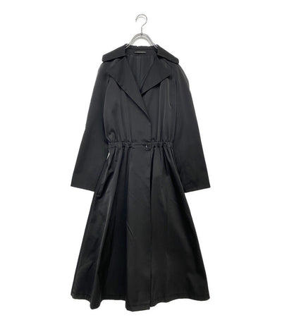 YOHJI YAMAMOTO +NOIR ナイロンロングコート ブラック NJ C16 606 レディース SIZE 2 ヨウジヤマモト プリュス ノアール