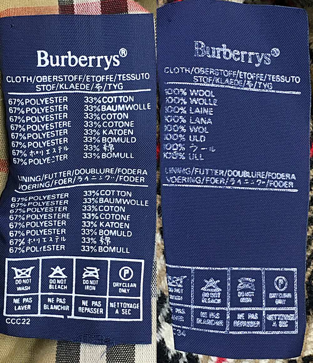 Burberrys ステンカラーコート 裏地チェック ネイビー メンズ SIZE - バーバリーズ